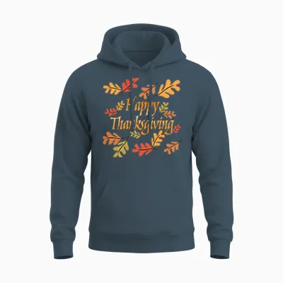 Happy Thanksgiving Unisex Hoodie - Dark Heather
