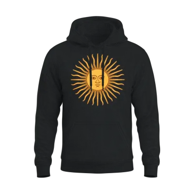 May Sun from Argentina Fl Unisex Hoodie - Black