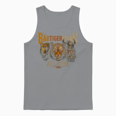 Wikinger Bart Walhalla Mythologie Bär Tiger Bärtiger Mann Unisex Tank Top - Sport Grey