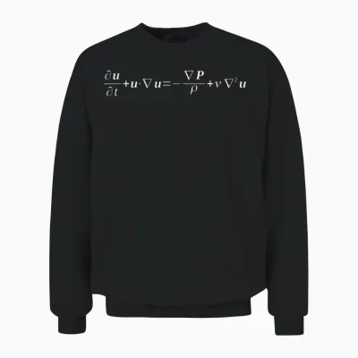Navier-Stokes-Gleichung Unisex Sweatshirt - Black