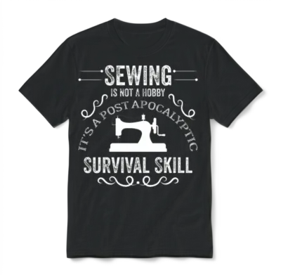 Funny Sewing Quote Sewing Is Not a Hobby Unisex T-Shirt - Black