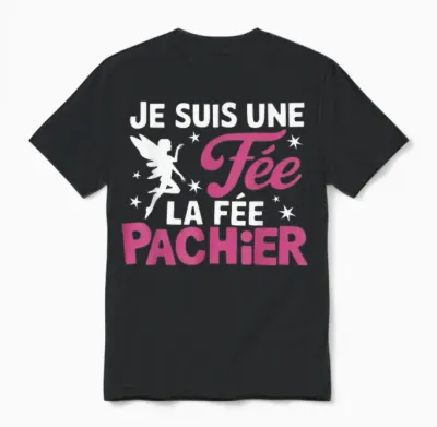 Je Suis Une Fee La Fee Pachier Woman Man Je Suis Une Fée T-Shirt, Black, S Unisex T-Shirt - Black