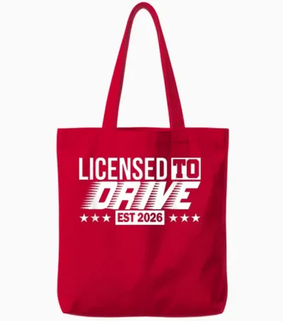 Driving Licence Test Passed Driving Test 2026 Tote Bags - Red