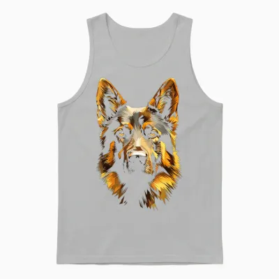 Deutscher Schäferhund Motiv Haustier Illustration Hund Deutscher Schäferhund Unisex Tank Top - Ash