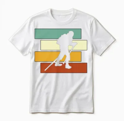 Hiking Retro Unisex T-Shirt - White