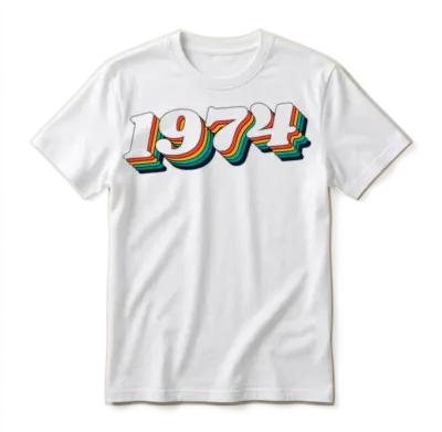 Retro 1974 Unisex T-Shirt - White