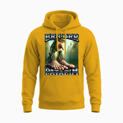 Brr Brr Patapim Italian Brainrot T-Shirt, Black, S Unisex Hoodie - Gold