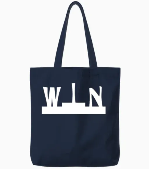 Win Price Podium Won Winner Tote Bags - Navy