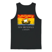 New Brunswick Canada Provincial Flag Canada Day Unisex Tank Top - Black – 1