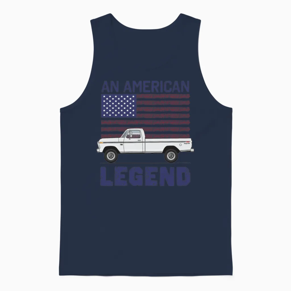 Legend Pure White Unisex Tank Top in Navy
