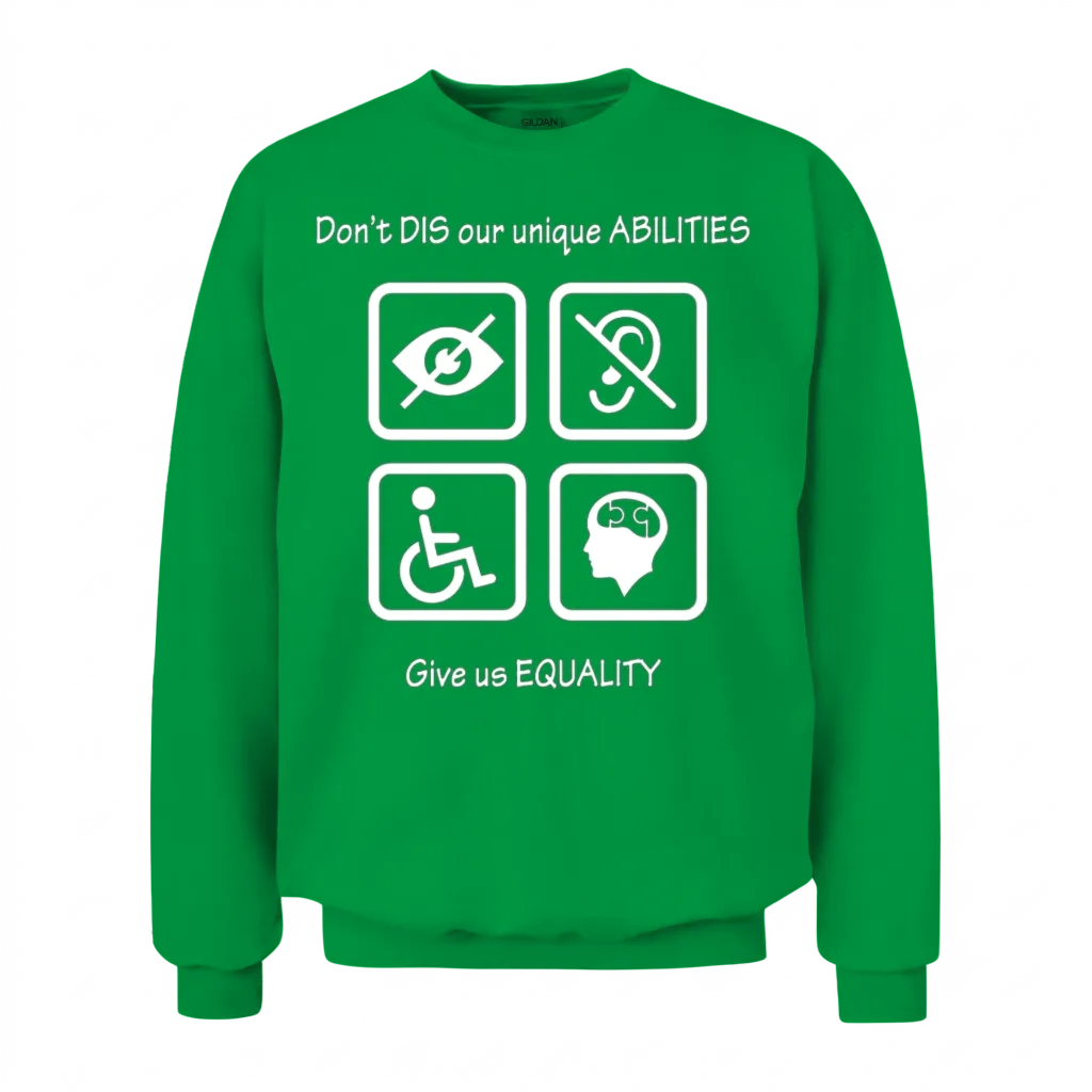 Equality for People with Disabilites Unisex Sweatshirt - Irish Green