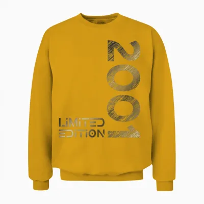 Limited Edition Vintage 2001 Man Woman 25th Birthday Unisex Sweatshirt - Gold
