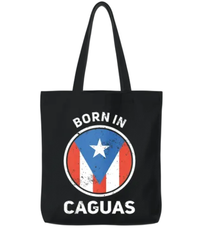 Puerto Rico Tote Bags - Black
