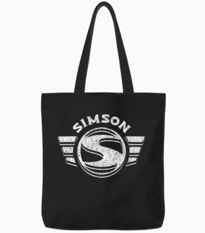 Suhl Simson S50 S51 Swallow T-Shirt Two-Stroke Motor Love Fan Simme, Black Tote Bags - Black