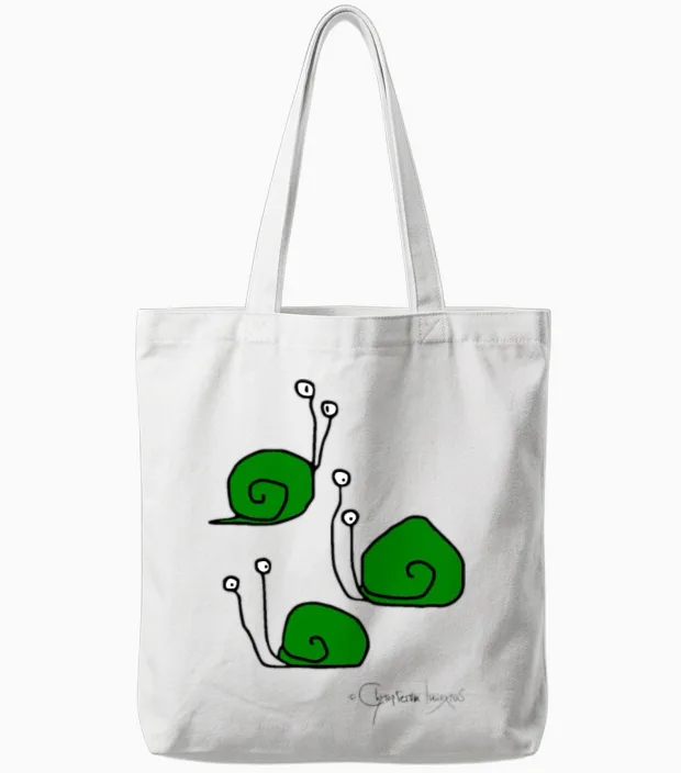 Snailmeeting - Cochleae Conventus Tote Bags in White