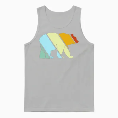 Bear Retro Unisex Tank Top - Ash