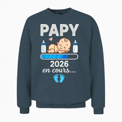 Grandpa Pregnancy Announcement 2026 for Future Grandparents Unisex Sweatshirt - Dark Heather