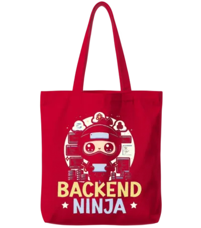 Backend Developer Programming Software Programmer Tote Bags - Red