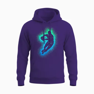 Rugby Kinder Jungen Unisex Hoodie - Purple