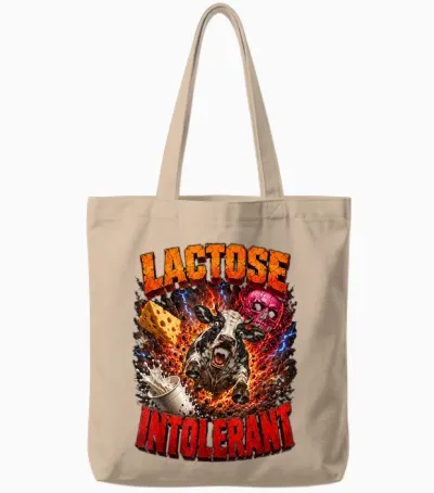 Milch Lustiges Laktose Intolerant Meme Tote Bags - Natural