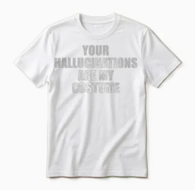 Your Hallucinations Are My Costume Unisex T-Shirt - White