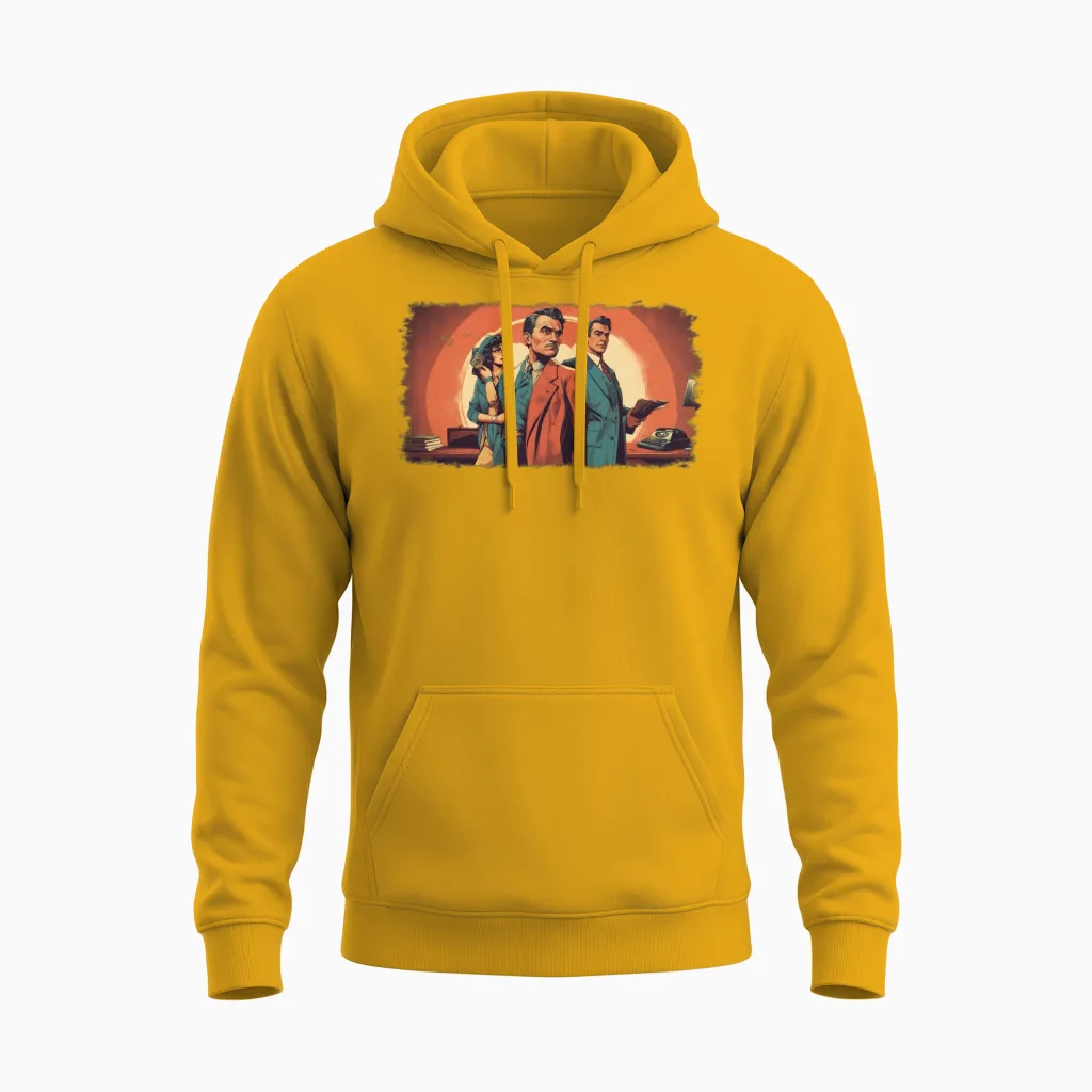 70's Retro Detectives Unisex Hoodie - Gold