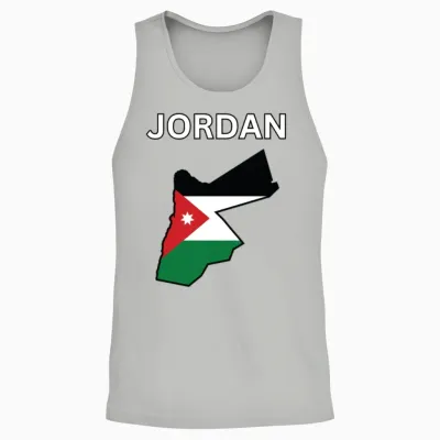 Jordan Flag Map Unisex Tank Top - Ash