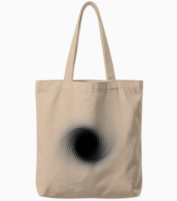 Black Hole Tote Bags in Natural