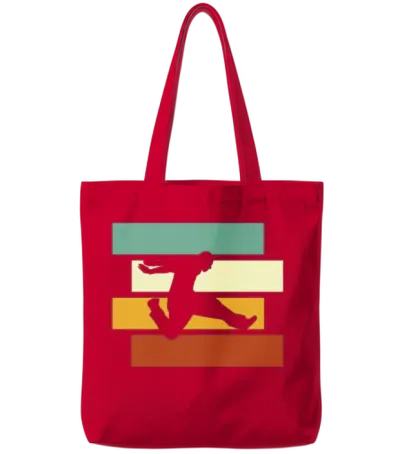 Parkour Retro Tote Bags - Red