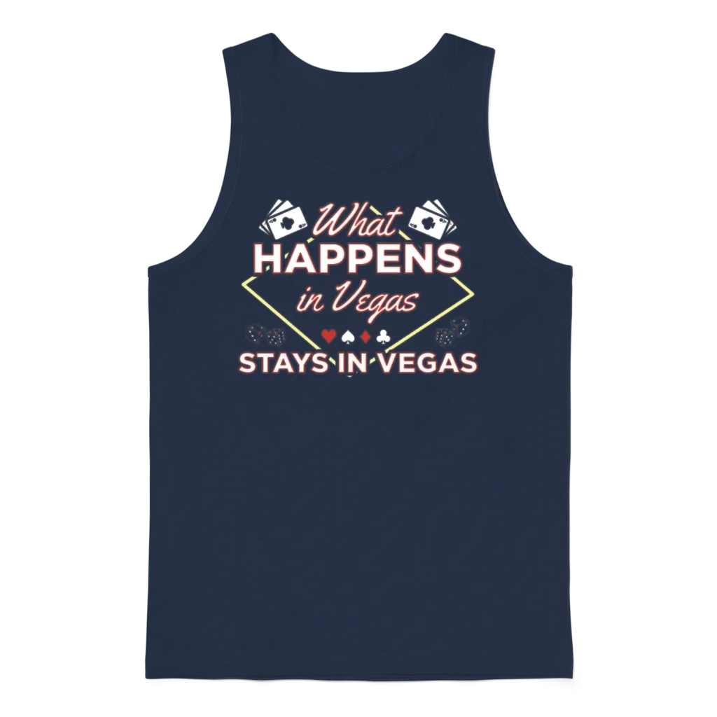 What Happens in Vegas Stays in Las Vegas Souvenir Unisex Tank Top - Navy
