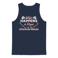 What Happens in Vegas Stays in Las Vegas Souvenir Unisex Tank Top - Navy – 1