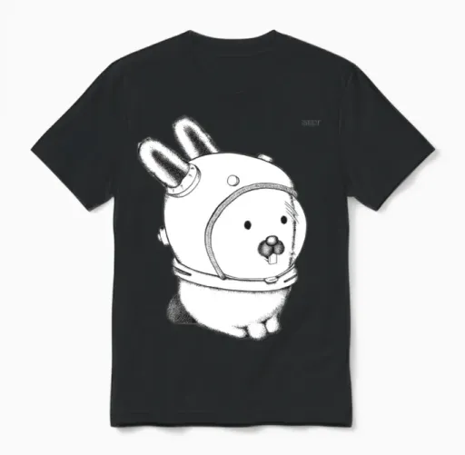 Glenda, Space Bunny, Plan 9 Easter Gift Unisex T-Shirt in Black