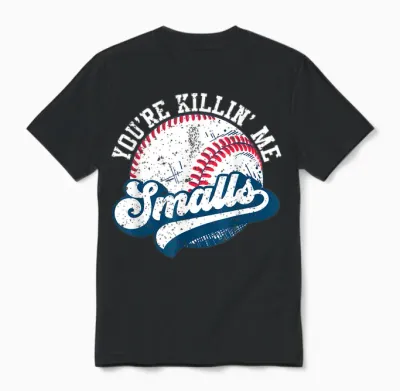 Funny Toddler Softball Shirt You're Killin Me Smalls Unisex T-Shirt - Black