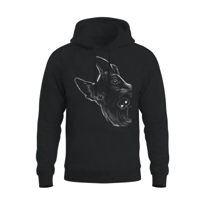 Funny Scottie Dog Scottish Terrier Unisex Hoodie - Black