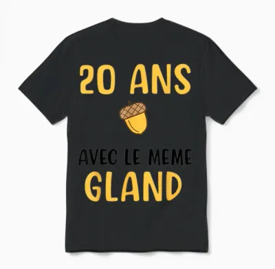 Couple Wedding Anniversary 20 Years Funny Gift Funny Unisex T-Shirt - Black