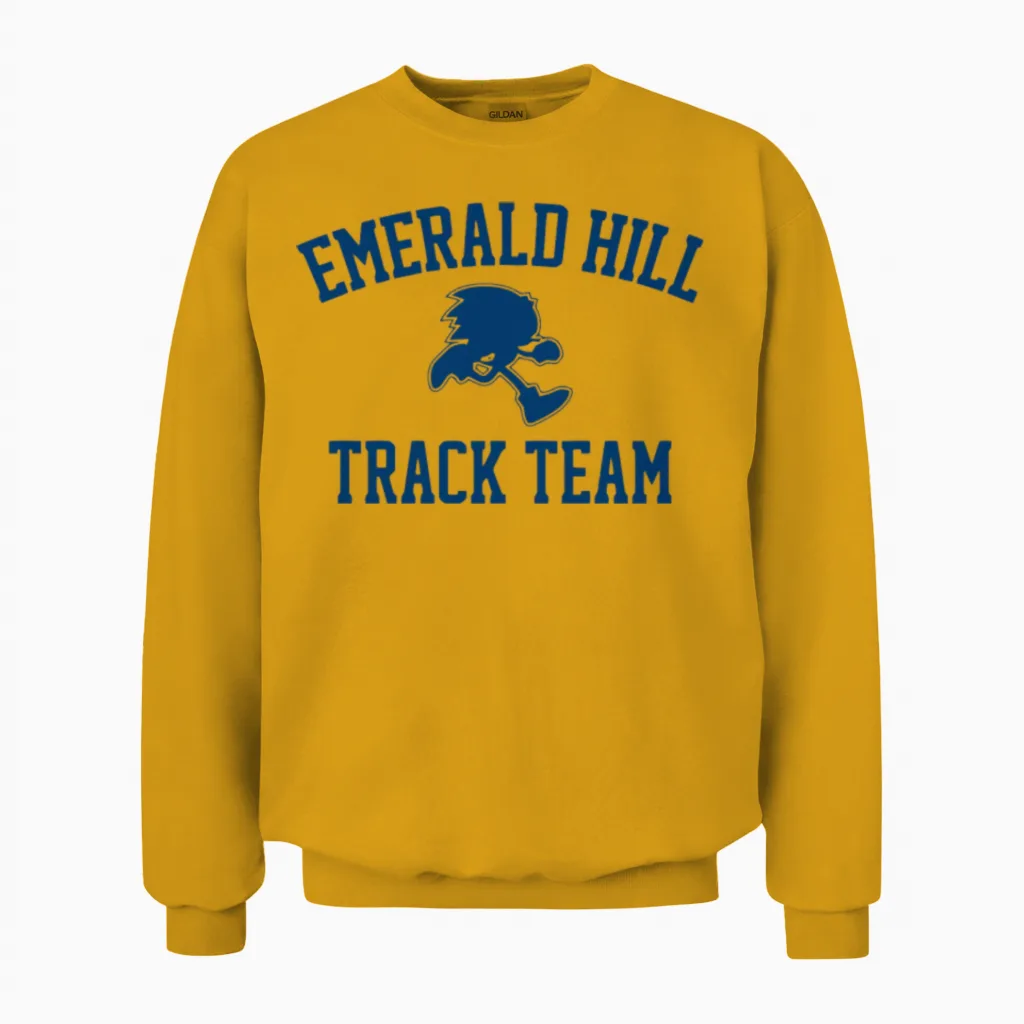 Emerald Hill Track Team Unisex Sweatshirt in Gold