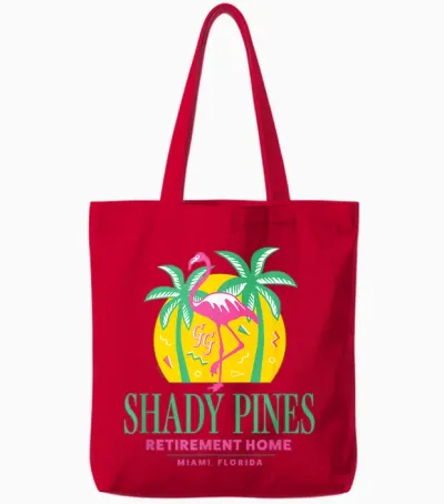 The Golden Girls - Shady Pines Retirement Home Tote Bags - Red