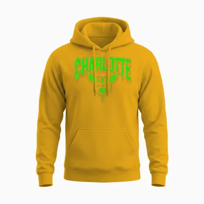 Gruseliges Halloween-Logo Der Nba Charlotte Hornets Unisex Hoodie - Gold