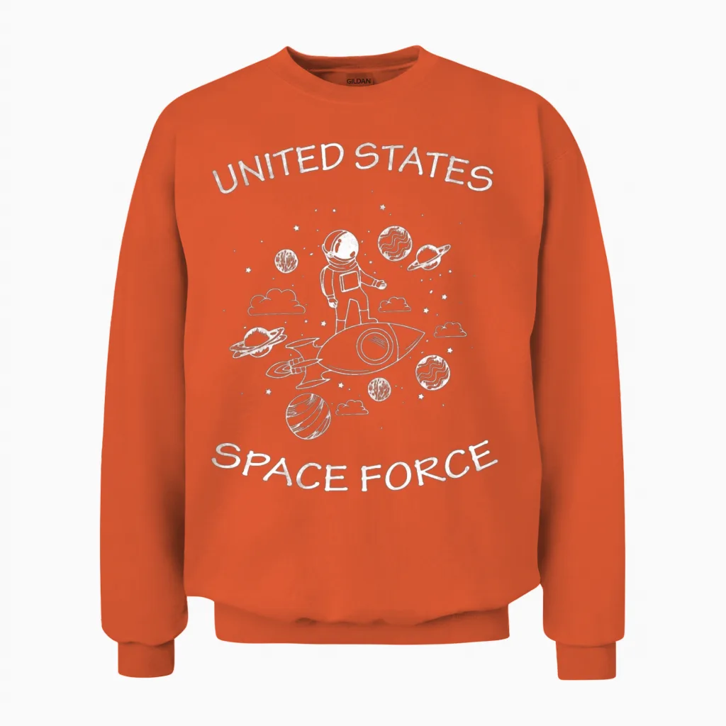 Space Force Unisex Sweatshirt in Orange