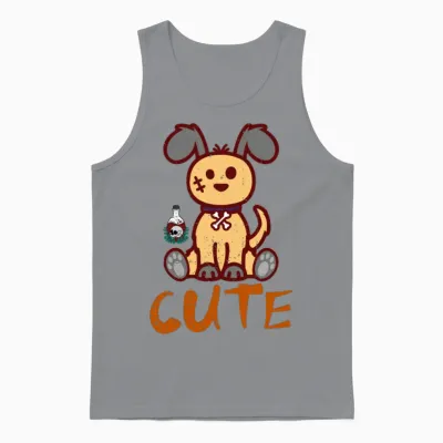 Cute but Creepy Funny Unisex Tank Top - Sport Grey
