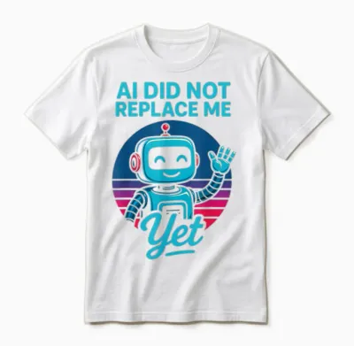 Ki Hat Mich Noch Nicht Ersetzt - Ai Did Not Replace Me Yet Unisex T-Shirt - White