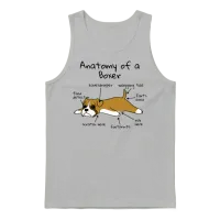 Anatomy of a Boxer Dog Lovers Unisex Tank Top - Ash – 1