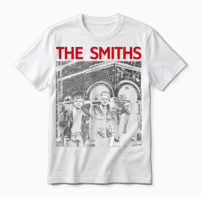 The Smiths Salford Lads Club Manchester by Stephen Wright Unisex T-Shirt in White