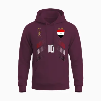 Iraq Flag Iraqi Pride Lovers Retro Unisex Hoodie - Maroon
