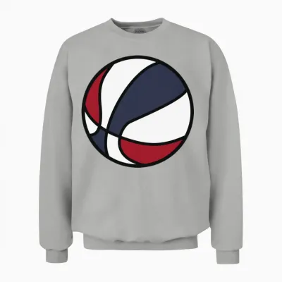 Retro Basketball Illustration Unisex Sweatshirt - Ash