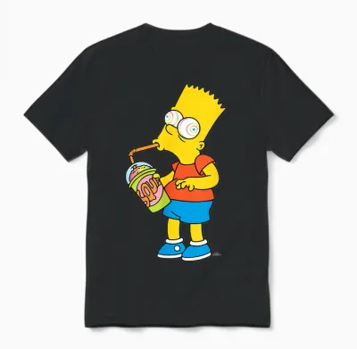 The Simpsons Bart Simpson Squishee Brain Freeze Unisex T-Shirt - Black