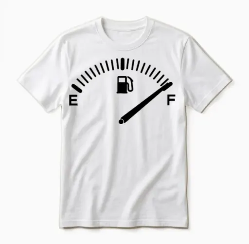 Fuel Gauge Fueled Car Cars & Muscle Unisex T-Shirt in White