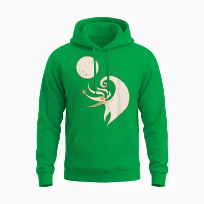 Disney the Nightmare Before Christmas Zero and the Full Moon T-Shirt, Black, S Unisex Hoodie - Irish Green