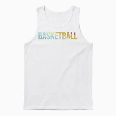 Basketball Retro Unisex Tank Top - White