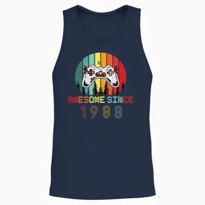Awesome Since 1974 Birthday 1974 Vintage 1974 Unisex Tank Top - Navy